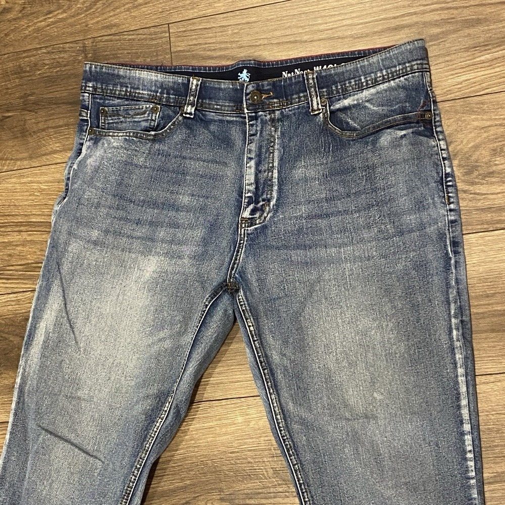 Nat Nast Jeans Men's W 38 Elastic Waist Straight‎ Leg Men's Jeans Work Play